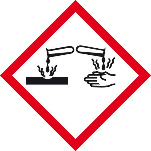 SafetyMarking 21.B1022 GHS-Gefahrenpiktogramm 05 Ätzwirkung Folie selbstklebend (B x H) 100 mm x 10