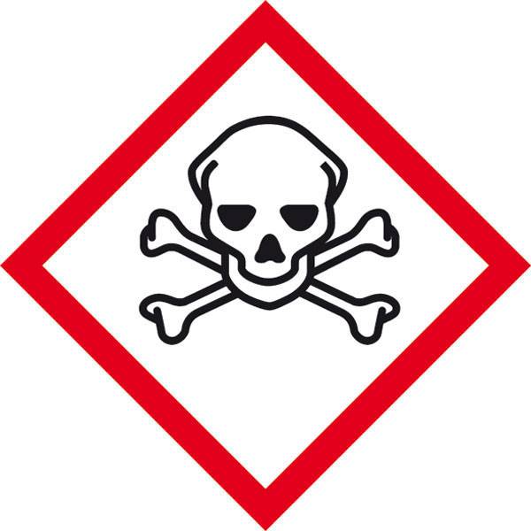 SafetyMarking 39.B1020 GHS-Gefahrenpiktogramm 06 Totenkopf Polyester (B x H) 100mm x 100mm 1St.