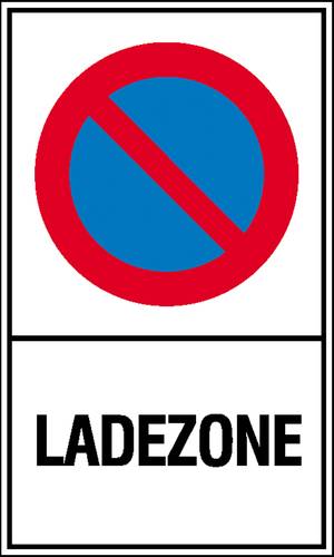 Verbotsschild Eingeschränktes Halteverbot, Ladezone Aluminium (B x H) 400mm x 600mm 1St.