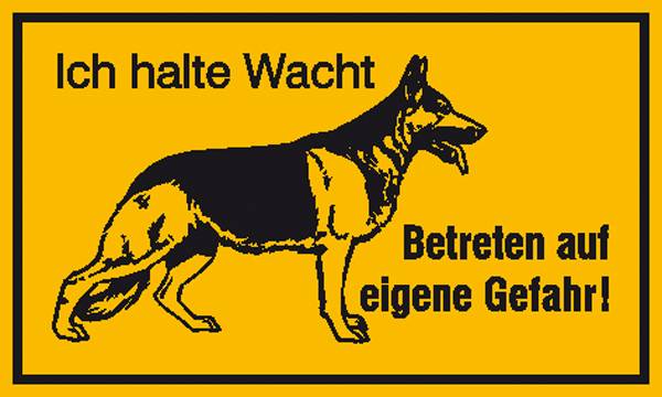 SafetyMarking 11.5601 Hinweisschild Schäferhund Aluminium (B x H) 250mm x 150mm 1St.