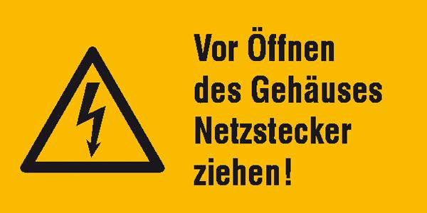 Warn-Kombischild Achtung Folie selbstklebend (B x H) 52mm x 26mm ISO 7010 9St.