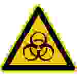 Warnschild Biogefährdung Folie selbstklebend 15mm ISO 7010 114St.