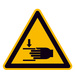 Warnschild Handverletzungsgefahr Aluminium 200mm ISO 7010 1St.