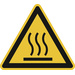 Warnschild Heiße Oberfläche Folie selbstklebend 100mm ISO 7010 1St.