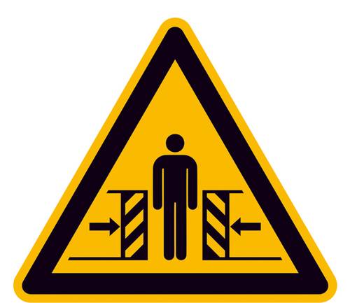 Warnschild Quetschgefahr Aluminium 200mm ISO 7010 1St.