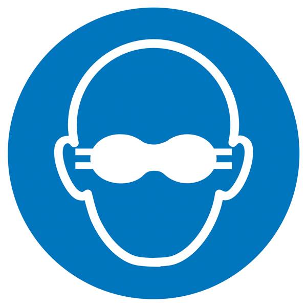 Gebotsschild Weitgehend lichtundurchlässigen Augenschutz benutzen Folie selbstklebend (Ø) 100mm ISO 7010 1St.