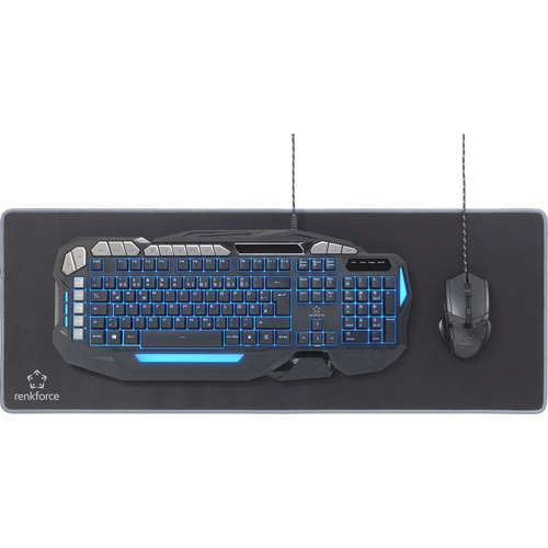 Renkforce RF-GMP-XL Gaming mouse pad Black
