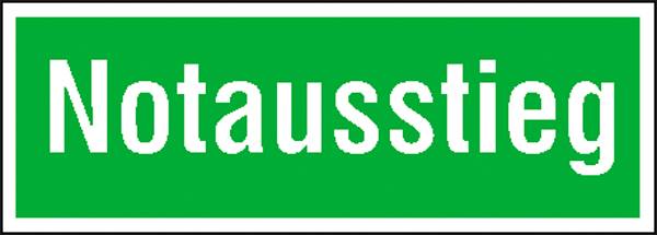 SafetyMarking Fluchtwegschild Aluminium Notausstieg 15.0101 (B x H) 300mm x 105mm 1St.