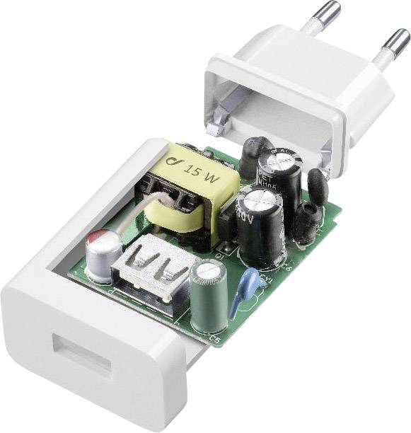 Cellularline ACHSMKIT15WTYCW USB Ladegerät 15 W USB 2.0 Buchse A, USB 3.2 Gen 1 Stecker C (USB 3.0) Weiß Steckdose