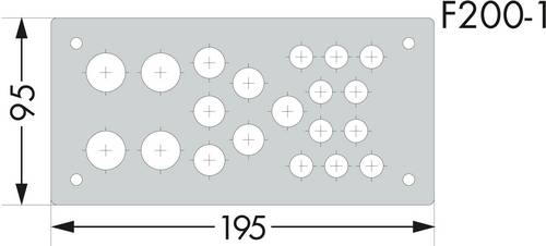 WAGO 850-818/002-001 850-818/002-001 Flanschplatte (B x H) 195 mm x 95 mm 1 St.