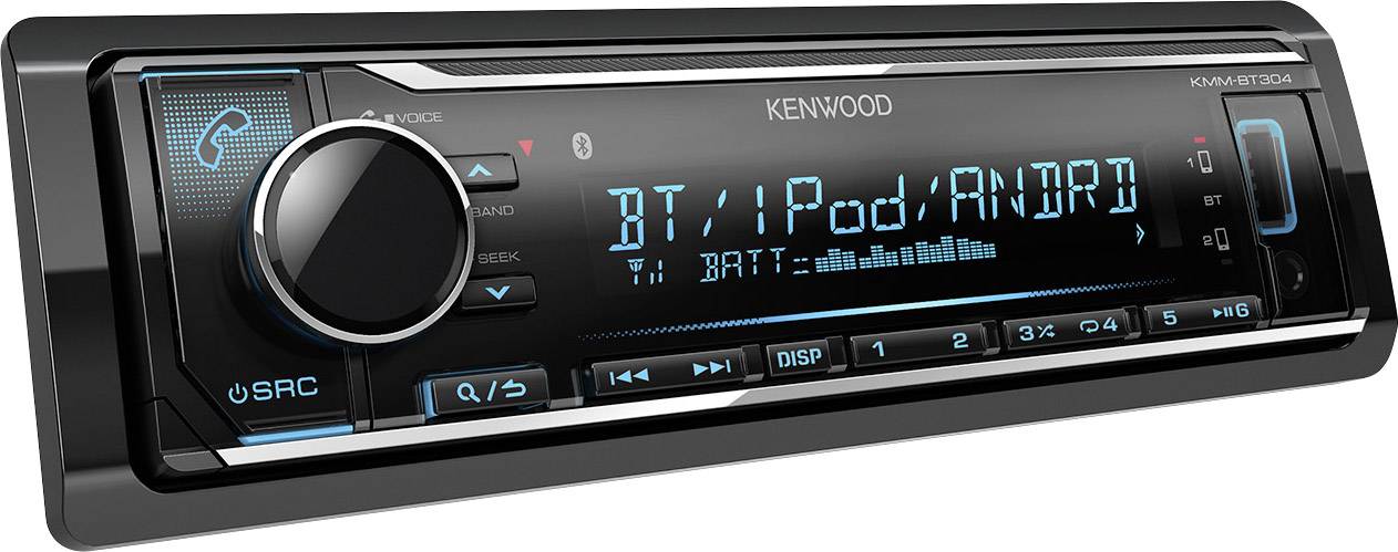 Kenwood KMM-BT304 Autoradio Bluetooth®-Freisprecheinrichtung, Anschluss für Lenkradfernbedienung