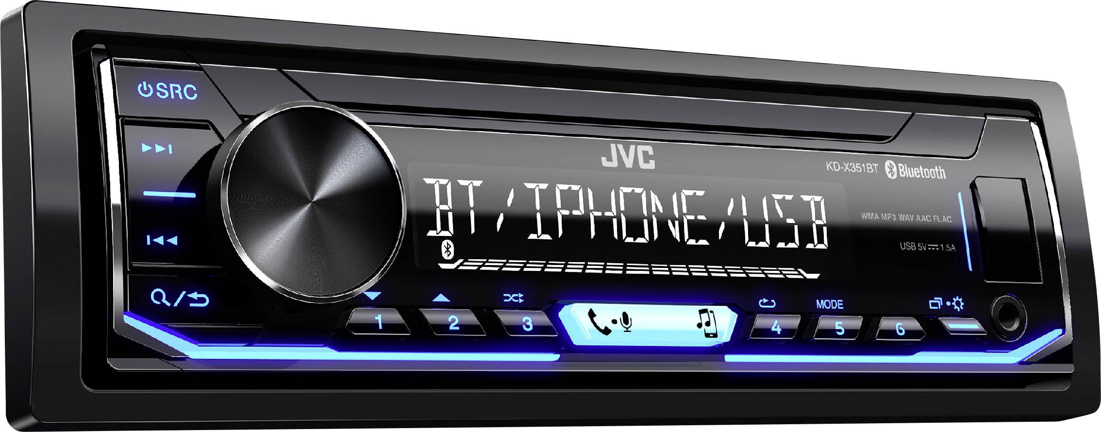 JVC KD-X351BT Autoradio Bluetooth®-Freisprecheinrichtung, Anschluss für Lenkradfernbedienung