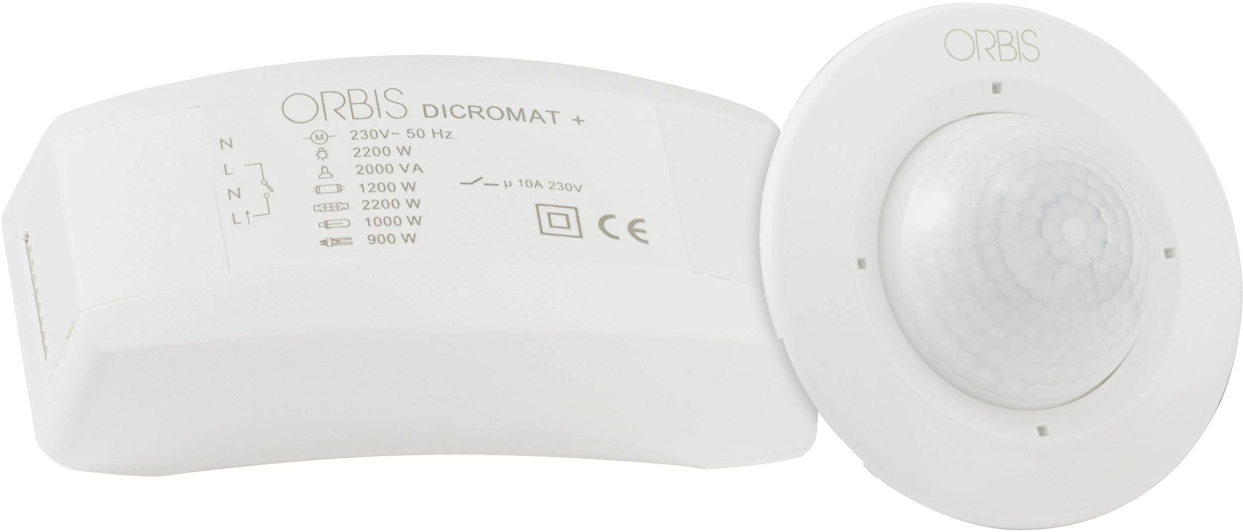 ORBIS Zeitschalttechnik OB134512 Decke Bewegungsmelder 360 ° Weiß IP20
