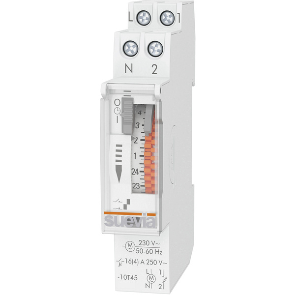 Suevia Zeitschaltuhr für Hutschiene Betriebsspannung: 230 V/AC DinO One D 1 Schließer 16A 250 V/AC Tagesprogramm