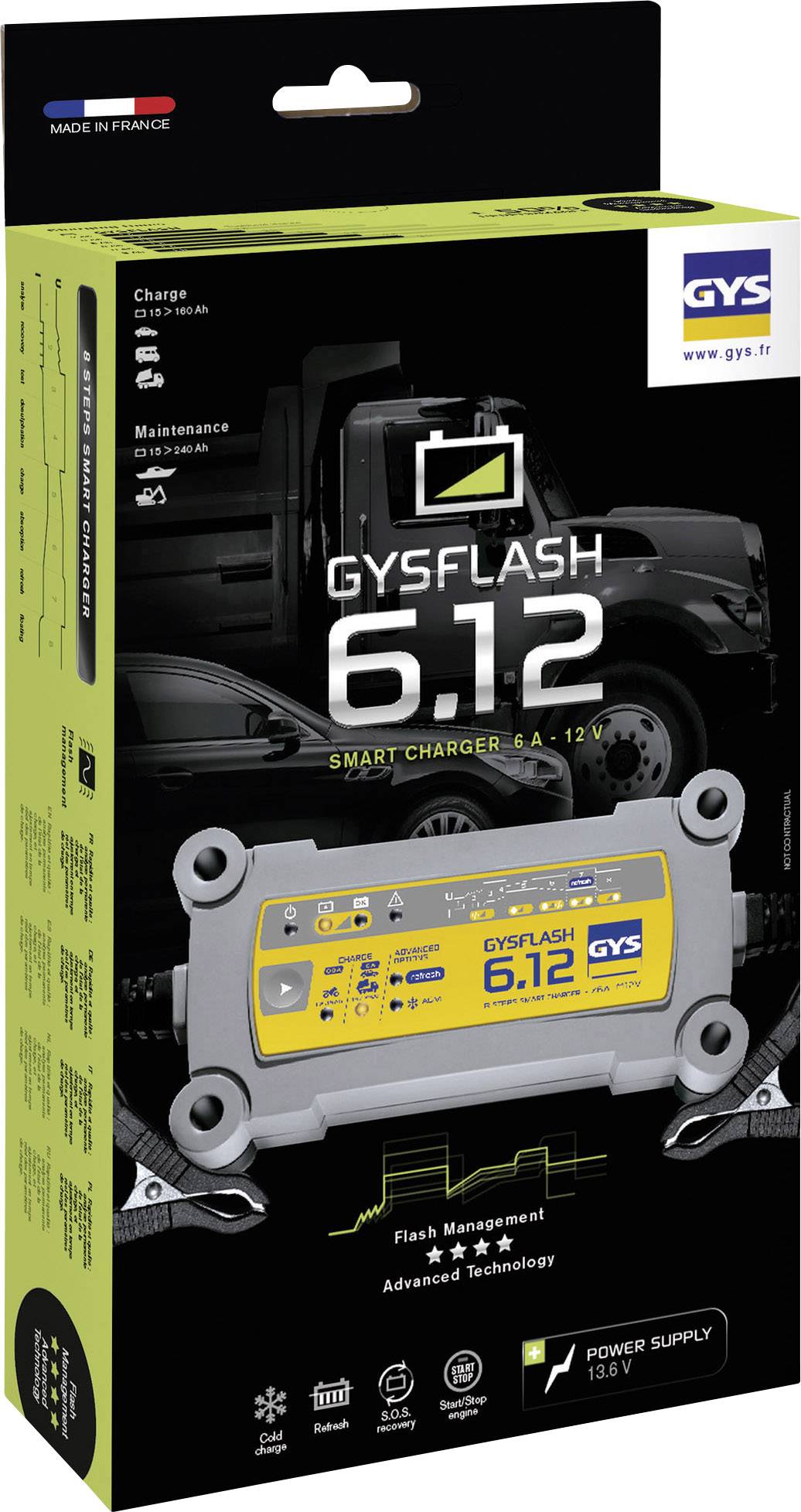 GYS GYSFLASH 6.12 029378 Automatikladegerät 12V 6A