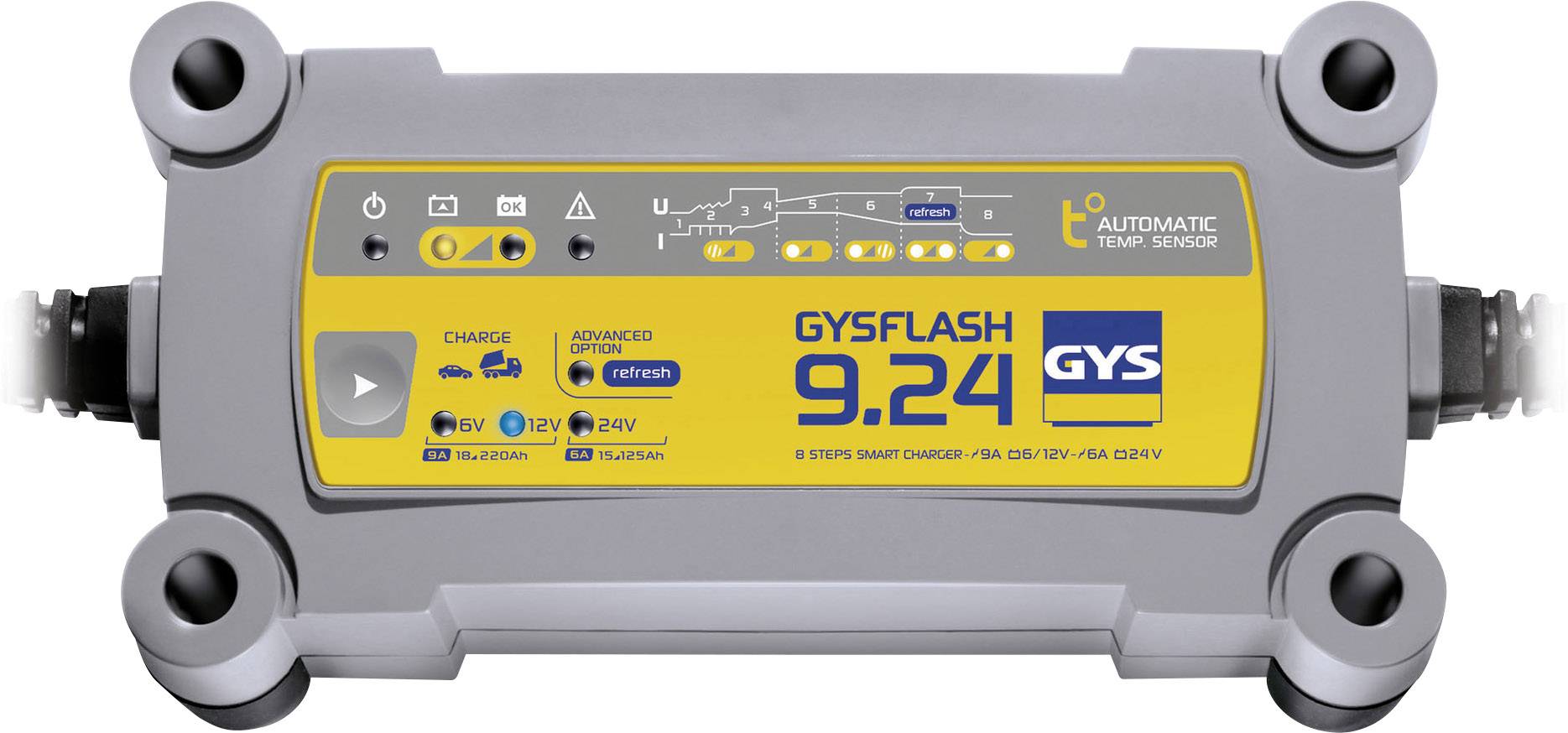 GYS GYSFLASH 9.24 029477 Automatikladegerät 6 V, 12 V, 24V 9A 9A 6A