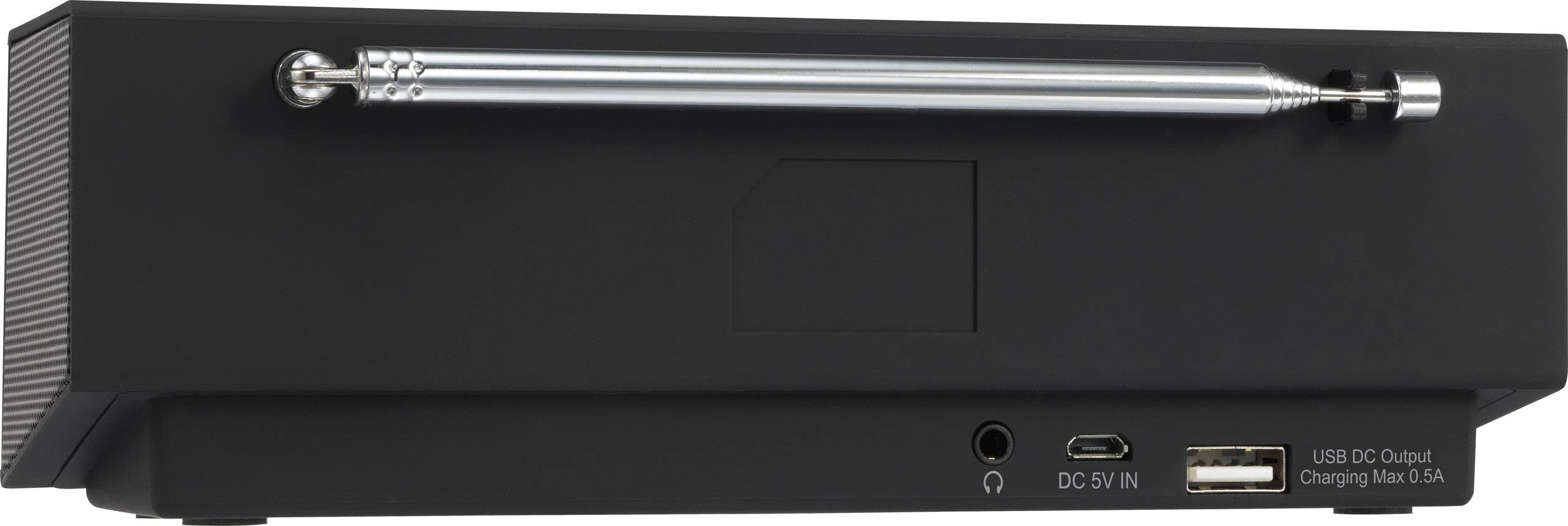 Renkforce RF-DAB-BEDSIDE1 Radiowecker DAB+, UKW Schwarz