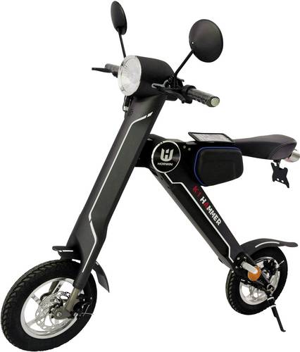 Lehe K1 pro schwarz E-Bike mit Gashebel Schwarz Li-Ion 48V 8.7Ah mit Bluetooth, Rahmen klappbar, Sma
