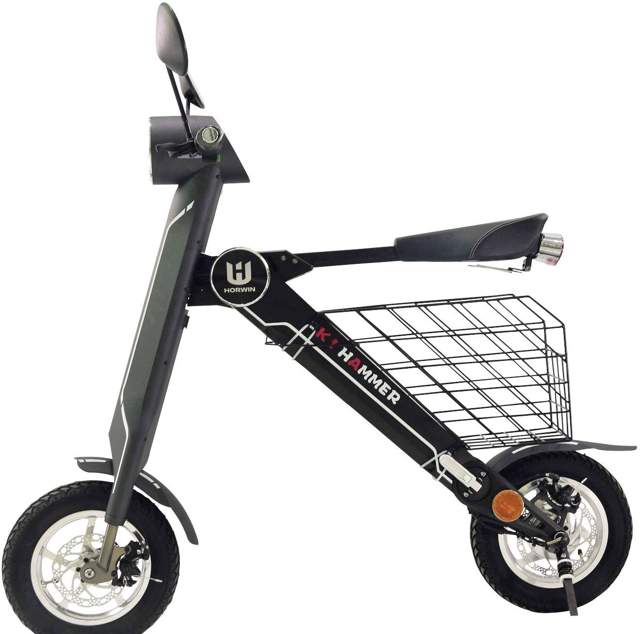 Lehe K1 pro schwarz E-Bike mit Gashebel Schwarz Li-Ion 48V 8.7Ah mit Bluetooth, Rahmen klappbar, Smartphoneunterstützung