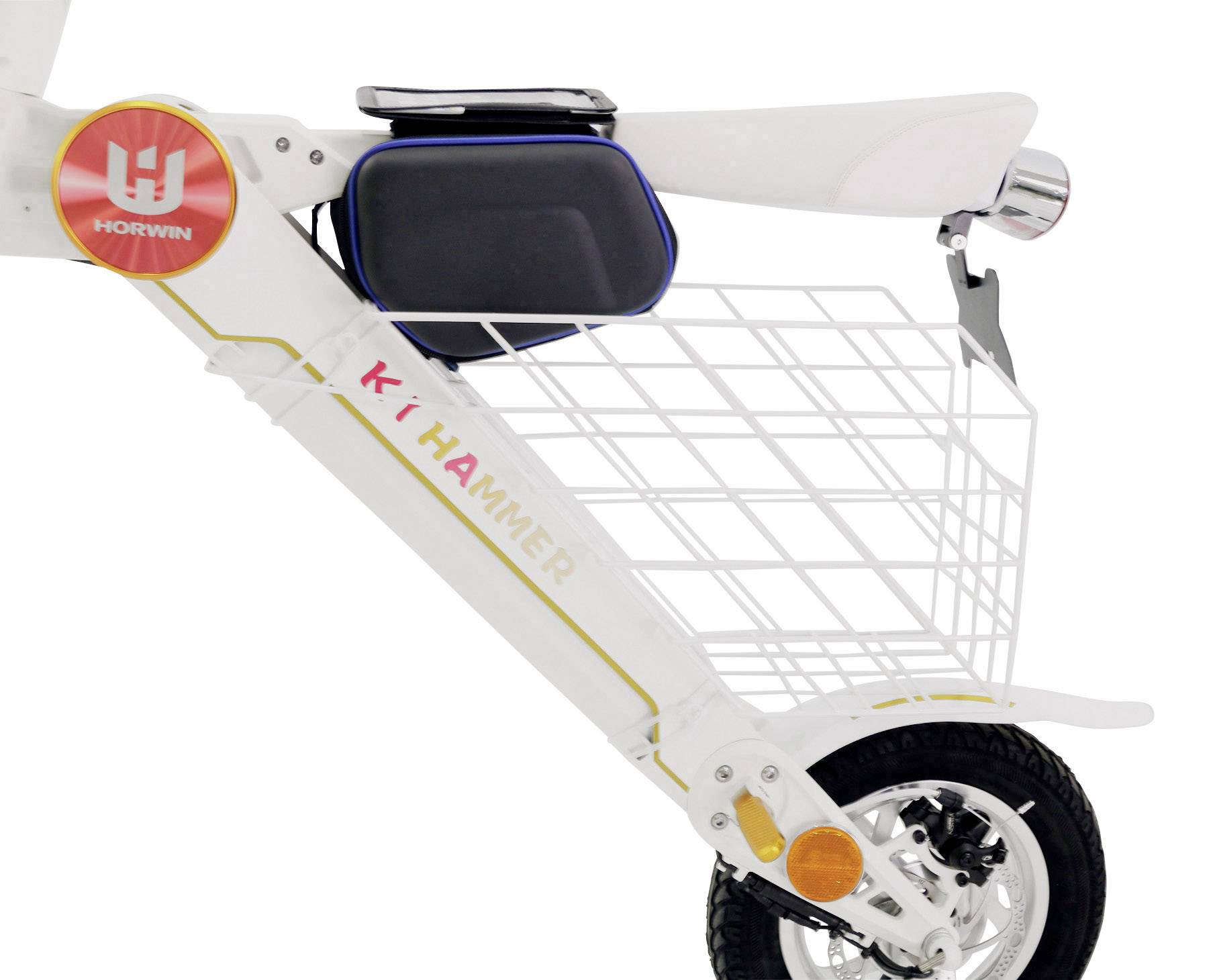 Lehe K1 pro weiß E-Bike mit Gashebel Weiß Li-Ion 48V 8.7Ah mit Bluetooth, Rahmen klappbar, Smartphoneunterstützung