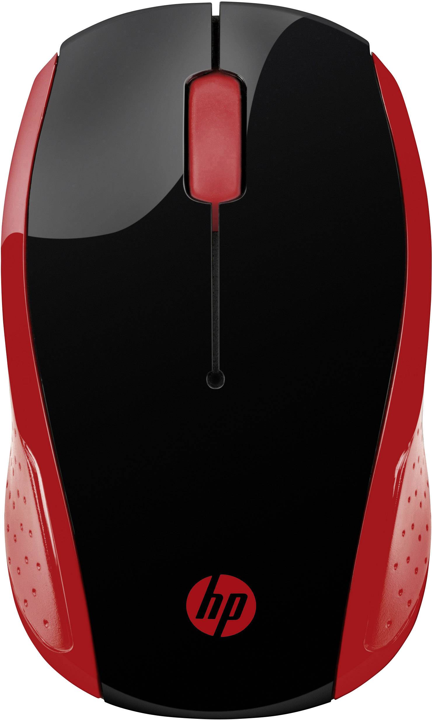 HP 200 Maus Funk Optisch Schwarz, Rot 3 Tasten 1000 dpi