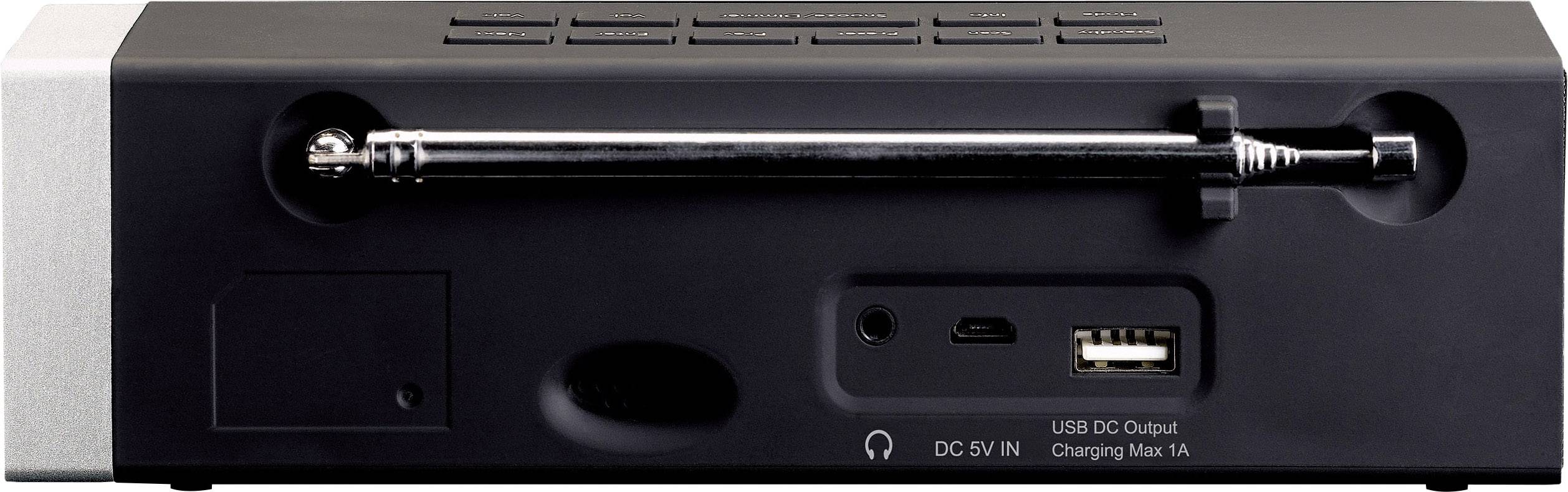 Lenco CR-630 Radiowecker DAB+, UKW USB Akku-Ladefunktion Schwarz