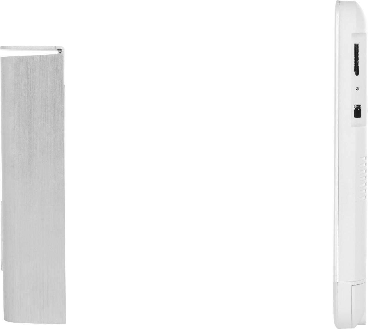 Smartwares DIC-22212 Video-Türsprechanlage 2-Draht Komplett-Set 1 Familienhaus Silber, Weiß