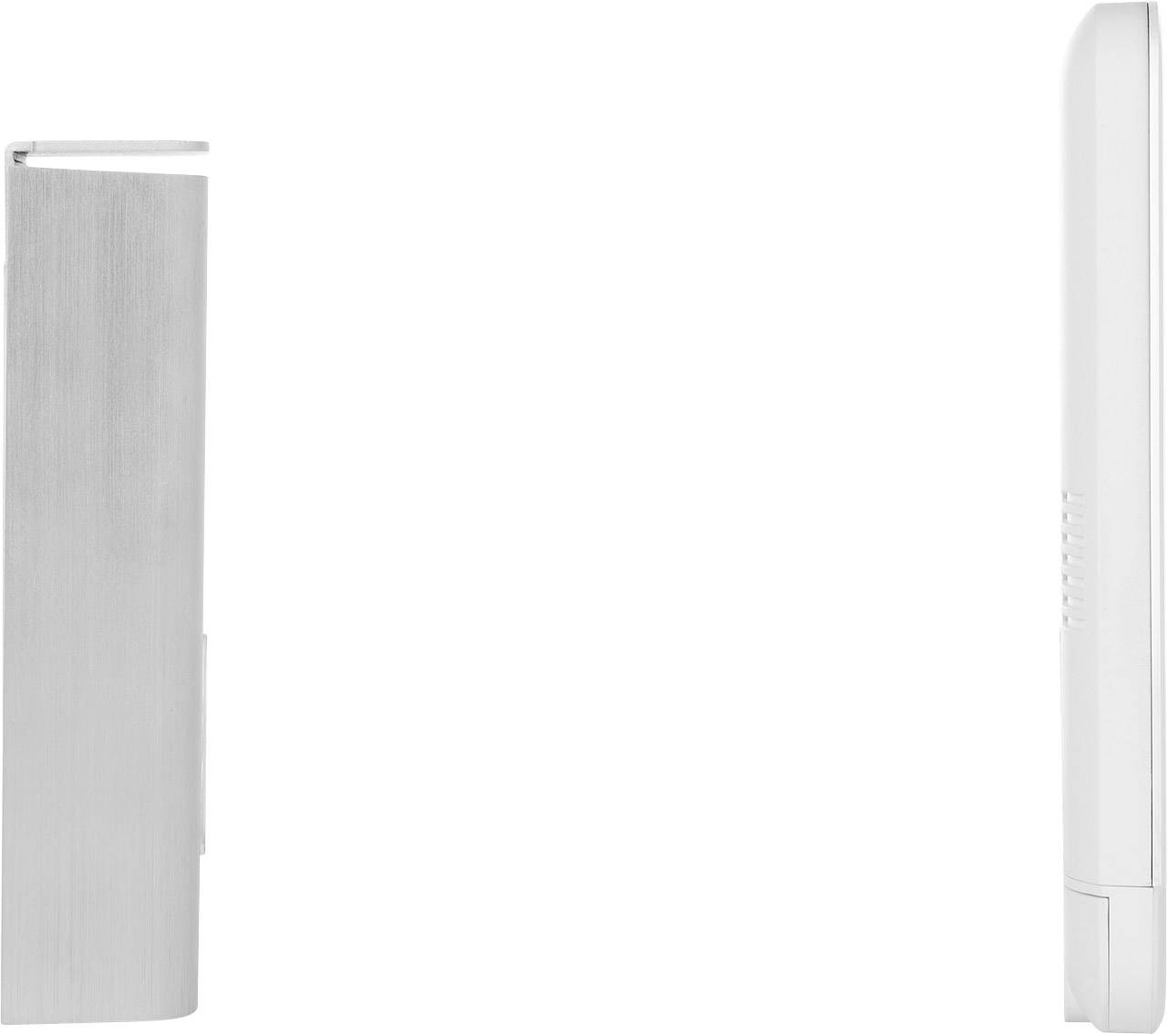 Smartwares DIC-22212 Video-Türsprechanlage 2-Draht Komplett-Set 1 Familienhaus Silber, Weiß