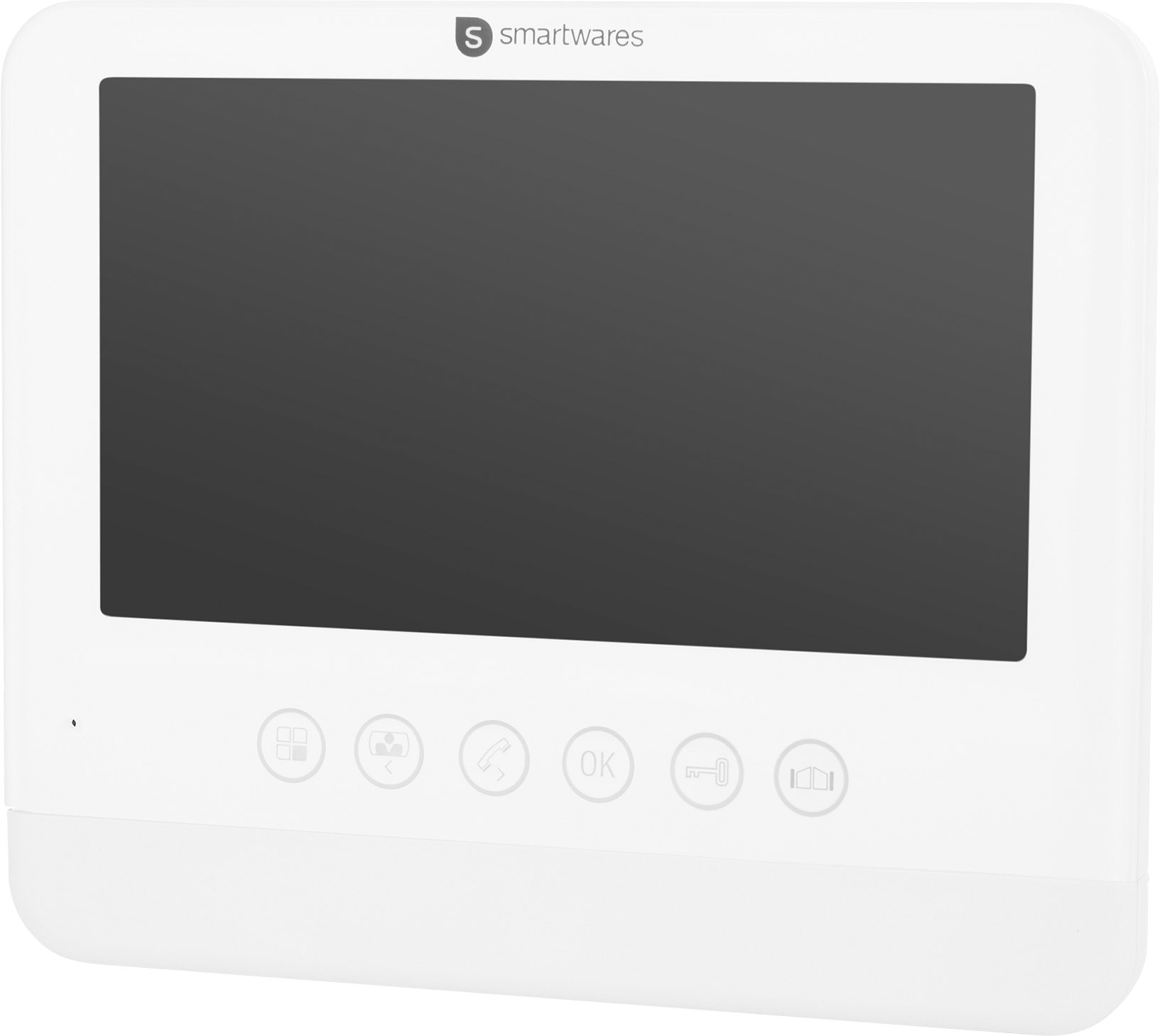 Smartwares DIC-22212 Video-Türsprechanlage 2-Draht Komplett-Set 1 Familienhaus Silber, Weiß