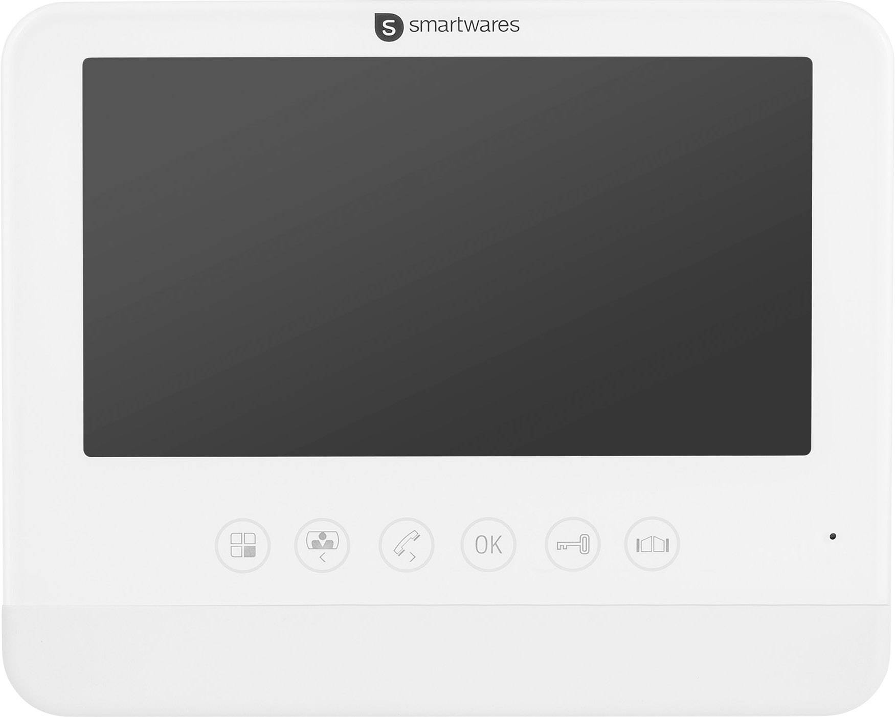 Smartwares DIC-22212 Video-Türsprechanlage 2-Draht Komplett-Set 1 Familienhaus Silber, Weiß