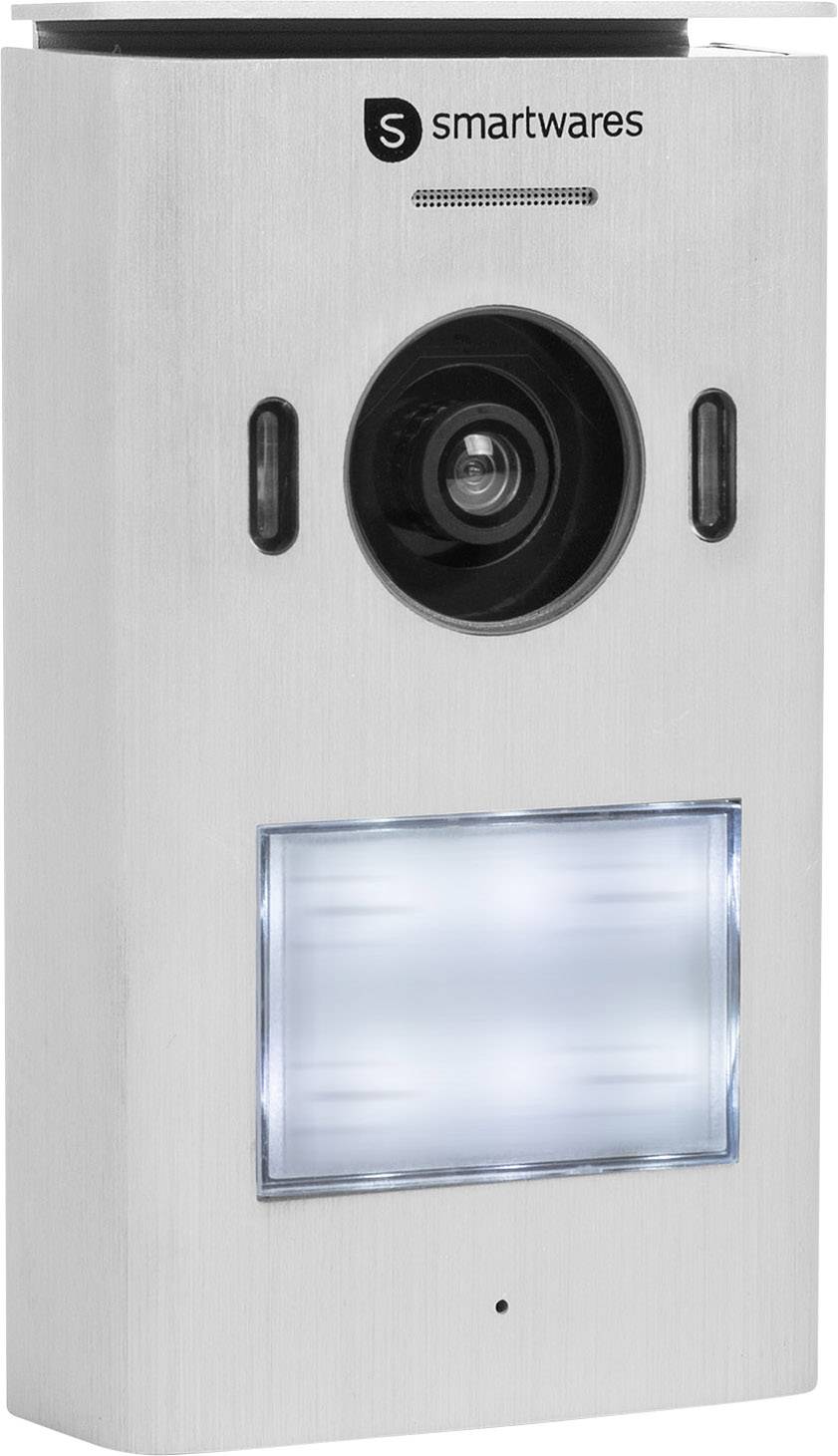 Smartwares DIC-22212 Video-Türsprechanlage 2-Draht Komplett-Set 1 Familienhaus Silber, Weiß
