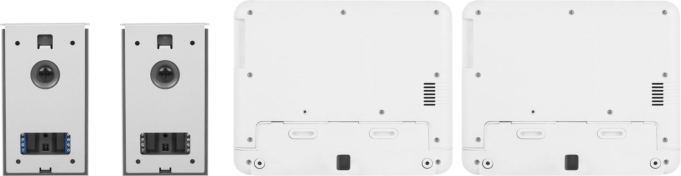 Smartwares DIC-22212 Video-Türsprechanlage 2-Draht Komplett-Set 1 Familienhaus Silber, Weiß