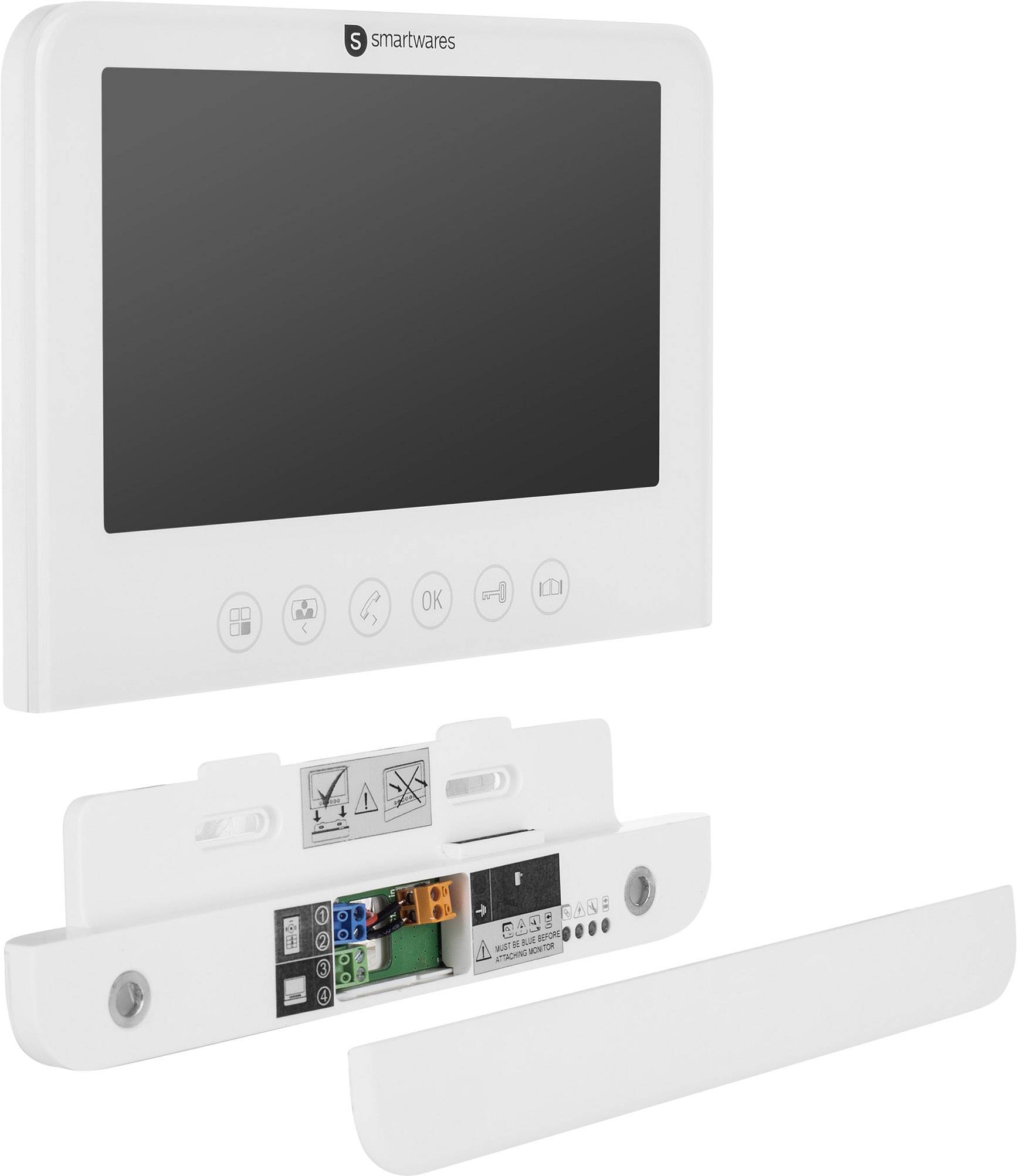 Smartwares DIC-22202 Video-Türsprechanlage 2-Draht Inneneinheit Weiß