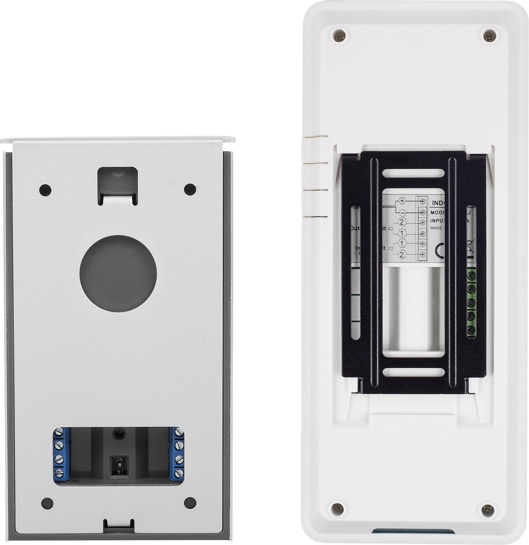 Smartwares DIC-21112 Türsprechanlage 2-Draht Komplett-Set 1 Familienhaus Silber, Weiß