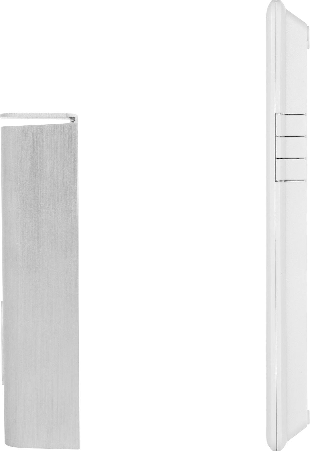 Smartwares DIC-21112 Türsprechanlage 2-Draht Komplett-Set 1 Familienhaus Silber, Weiß