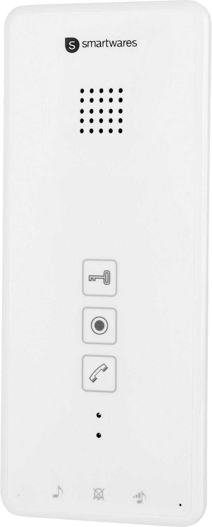 Smartwares DIC-21112 Türsprechanlage 2-Draht Komplett-Set 1 Familienhaus Silber, Weiß