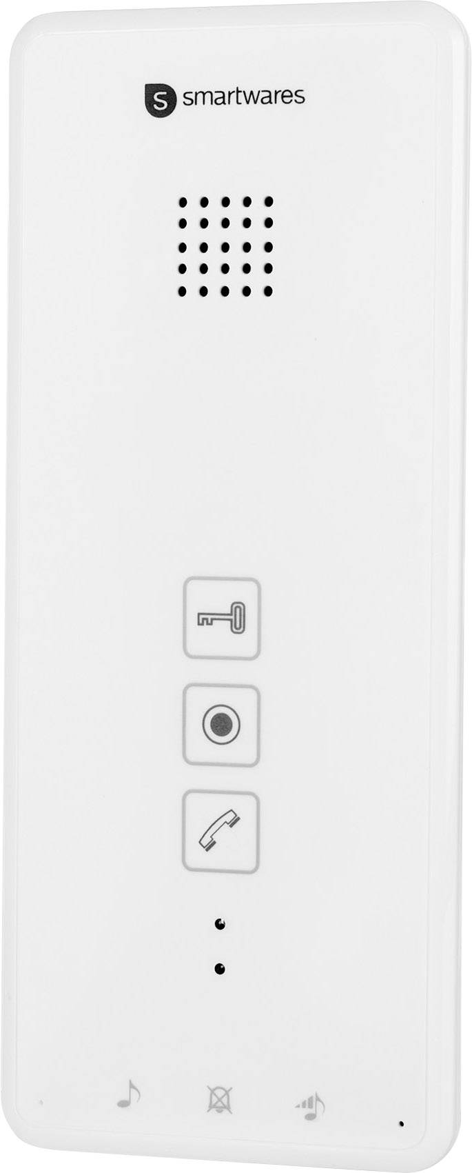 Smartwares DIC-21122 Türsprechanlage 2-Draht Komplett-Set 2 Familienhaus Silber, Weiß