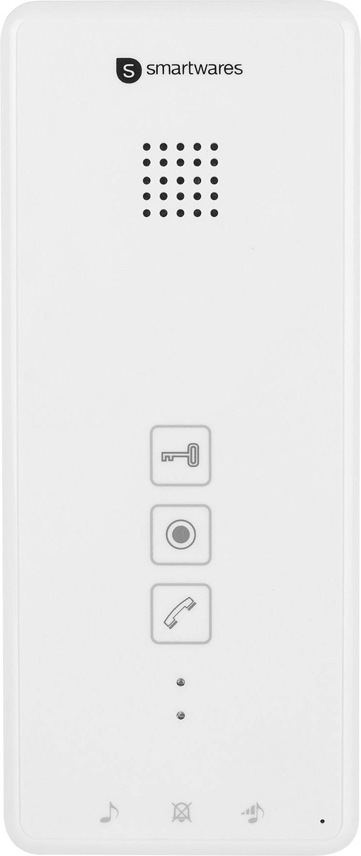 Smartwares DIC-21122 Türsprechanlage 2-Draht Komplett-Set 2 Familienhaus Silber, Weiß