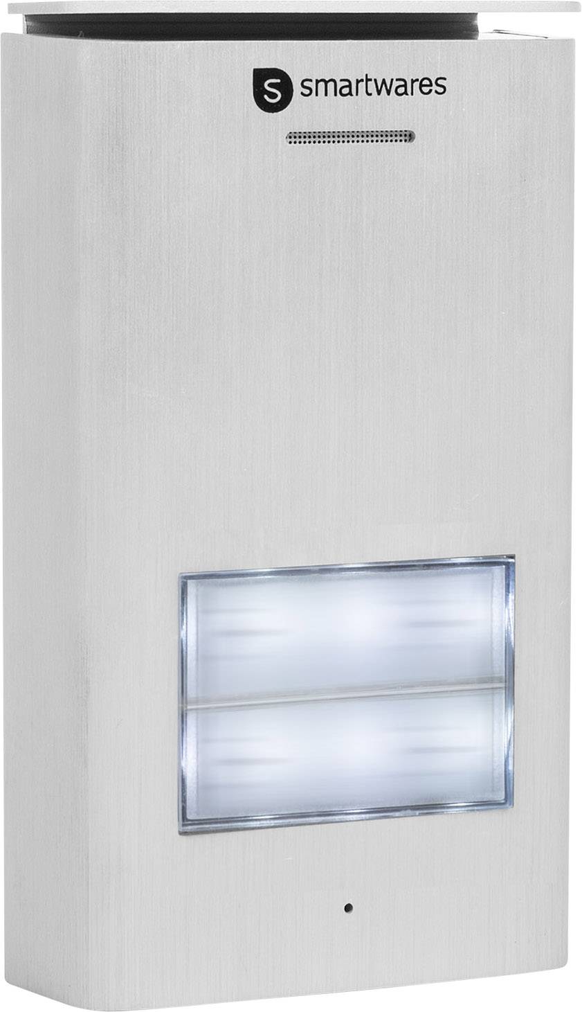 Smartwares DIC-21122 Türsprechanlage 2-Draht Komplett-Set 2 Familienhaus Silber, Weiß