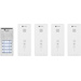 Smartwares DIC-21142 Interphone Set complet 4 foyers argent, blanc