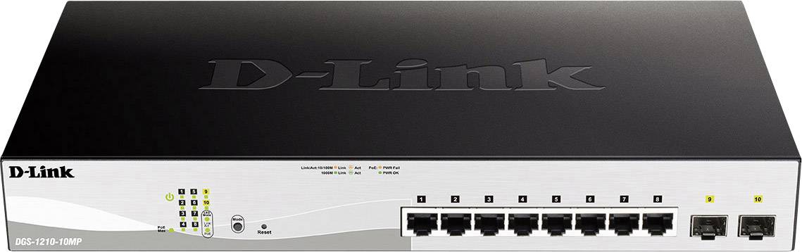 D-Link DGS-1210-10MP DGS-1210-10MP Netzwerk Switch 10 Port