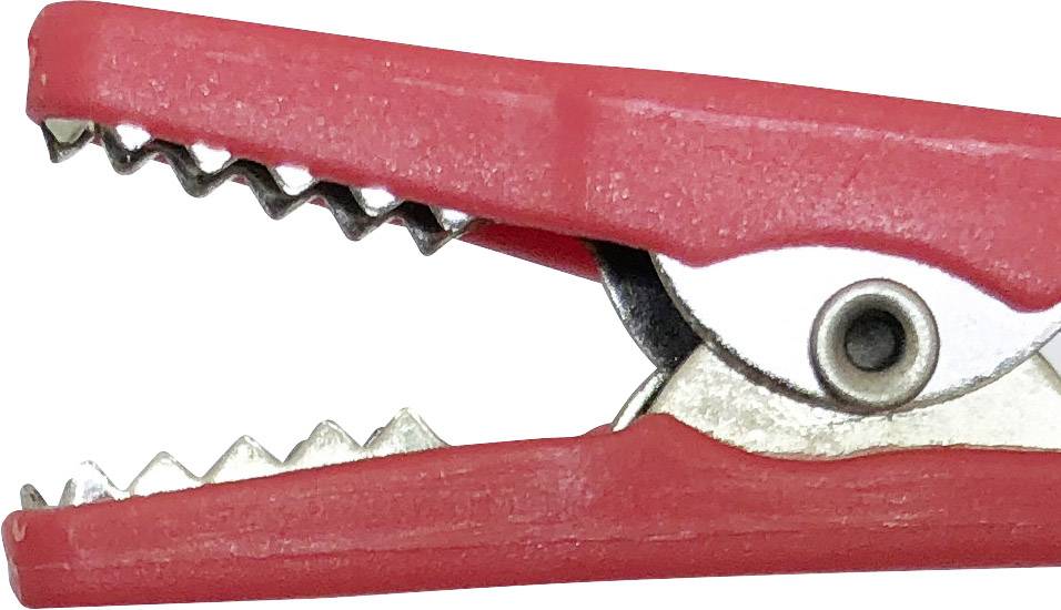 VOLTCRAFT MSK-104 Krokodilklemme Stecker 4mm CAT III 1000 V, CAT IV 600V Schwarz, Rot