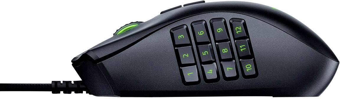 RAZER Naga Trinity Ergonomische Gaming-Maus USB Optisch Schwarz 19 Tasten 16000 dpi Beleuchtet, Ergonomisch