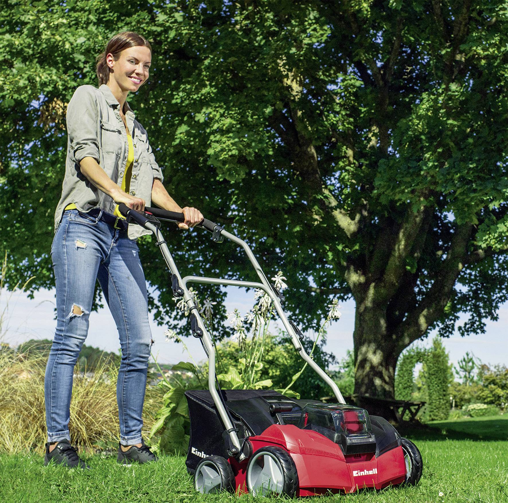 Einhell Power X-Change GE-SC 35/1 Li - Solo Li-Ion Akku Vertikutierer ohne Akku Arbeitsbreite 350 mm