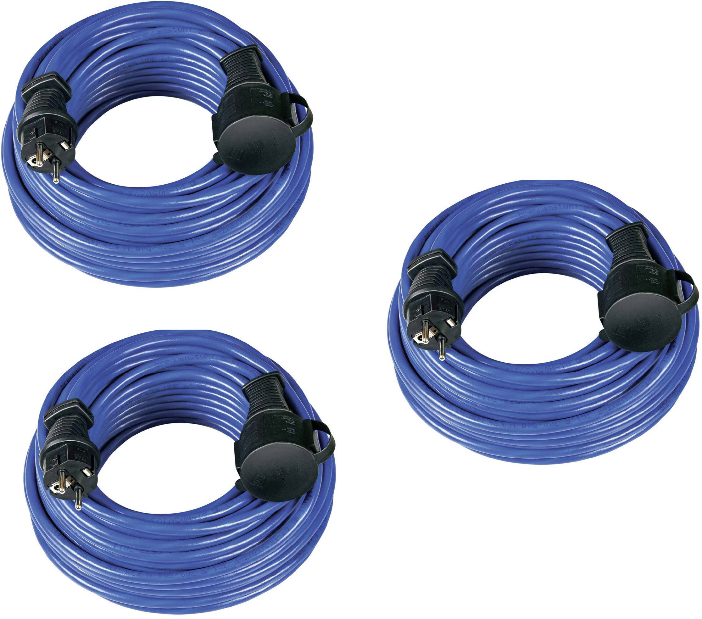 Brennenstuhl 1169810-3 Strom Verlängerungskabel Blau 10.00m N05V3V3-F 3G 1,5mm²