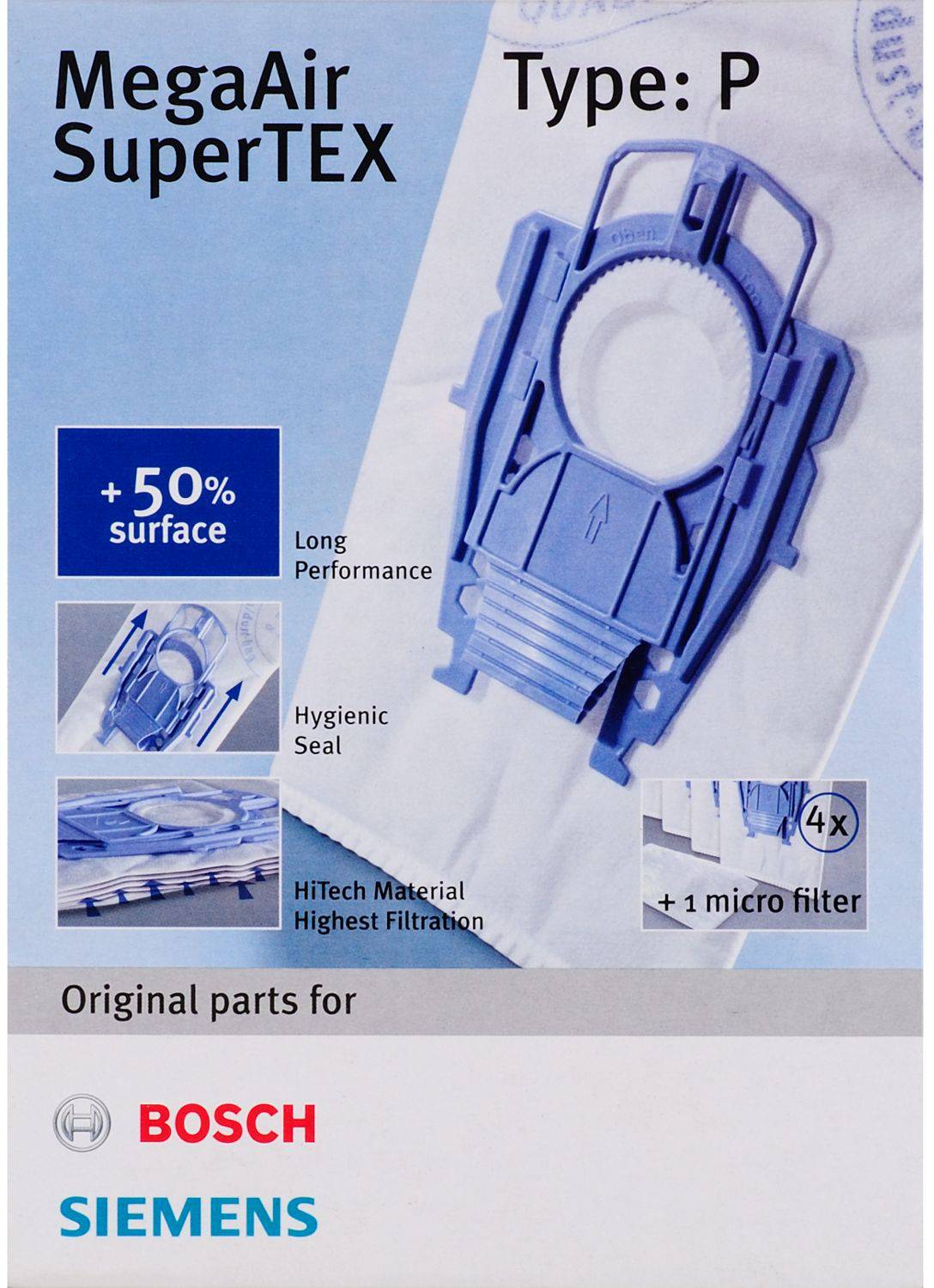 Bosch SDA Austauschfilter BBZ41FP (VE4+1)