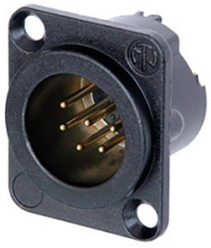 Neutrik NC6MD-LX-B-CON XLR-Steckverbinder Flanschstecker, Kontakte gerade Polzahl: 6 Schwarz 1 St.