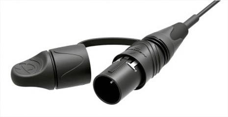 Neutrik NKO2M-L-0-5-BK Glasfaser LWL Anschlusskabel [1x LC-Stecker - 1x offene Kabelenden] 5.00 m