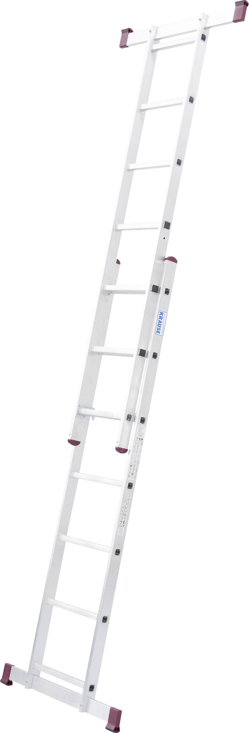 Krause 082107 Aluminium Multifunktionsleiter inkl. Traverse Arbeitshöhe (max.): 4.05m Aluminium DIN EN 131 19.6kg