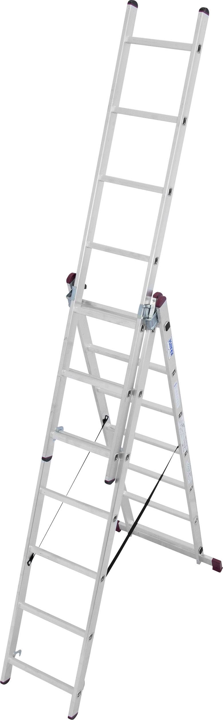 Krause CORDA 030375 Aluminium Multifunktionsleiter inkl. Traverse Arbeitshöhe (max.): 6.20m Aluminium DIN EN 131 13.5kg